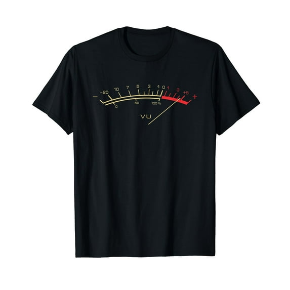 Retro VU Meter Hi-Fi Vintage Stereo Music Lover Gift T-Shirt