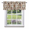 thumbnail image 1 of Retro Valance Curtain for Windows Abstract Tribes Man Playing Music Cartoon Vintage Rod Pocket Curtain Valances Short Window Treatments Panels for Kitchen Bathroom Laundry Room Basement 42 x 12 Inch, 1 of 9