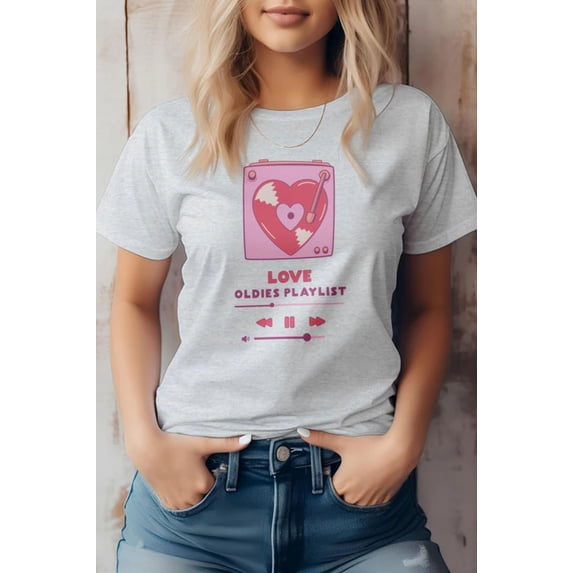 Retro Valentines Love Song Graphic Tee