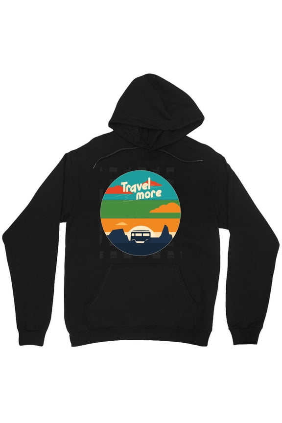 Retro Van Life Let's Go Graphic Vintage Camper Adventure Travel Souvenir M1035 Unisex Hoodie, Up to Size 5XL