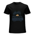 thumbnail image 1 of Retro Van, Surfboard And Palms Men’s Graphic T-shirt Vintage Short Sleeve Sport Tee Black 5XL, 1 of 5