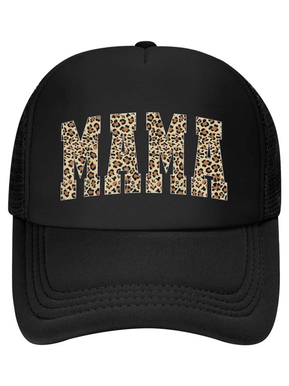 Retro Varsity Mama Mom Leopard Cheetah Mother's Day Baseball Cap