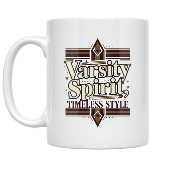 Retro Varsity Spirit Design - Sports Fan - 11 oz Ceramic Coffee Mug