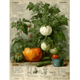 thumbnail image 1 of Retro Vegetable Canvas Poster, Tomato Cucumber Pumpkin Print, Farmhouse Kitchen Wall Decor, 1 of 8
