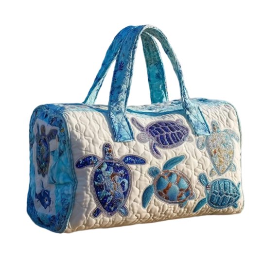 Retro Vehicle Shaped Embroidery Duffle Bag: Floral Pattern Shoulder Strap Multi-Purpose Daily & Travel Handbag