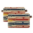 thumbnail image 1 of Retro Vehicles Square Storage Bins with Handles Collapsible Containing Box 2 Packs, 1 of 9