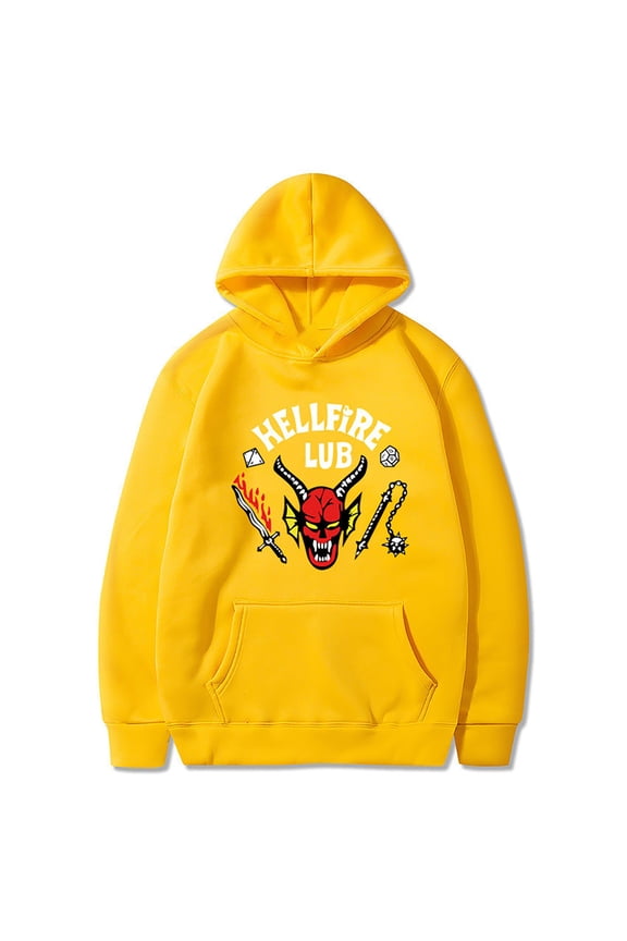 Retro Video Game Demogorgon Graphic Youth Boys Hooded Sweatshirt, Pullover Casual Soft Fleece Jacket, Season 5 Design, Unisex