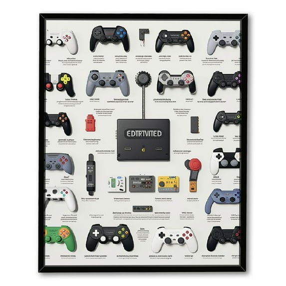 Retro Video Game Posters for Walls Video Game Wall Art and Gamer Poster | Gamer Decor for Boys Room | Gamer Wall Art Video Game Prints (,Black Framed)
