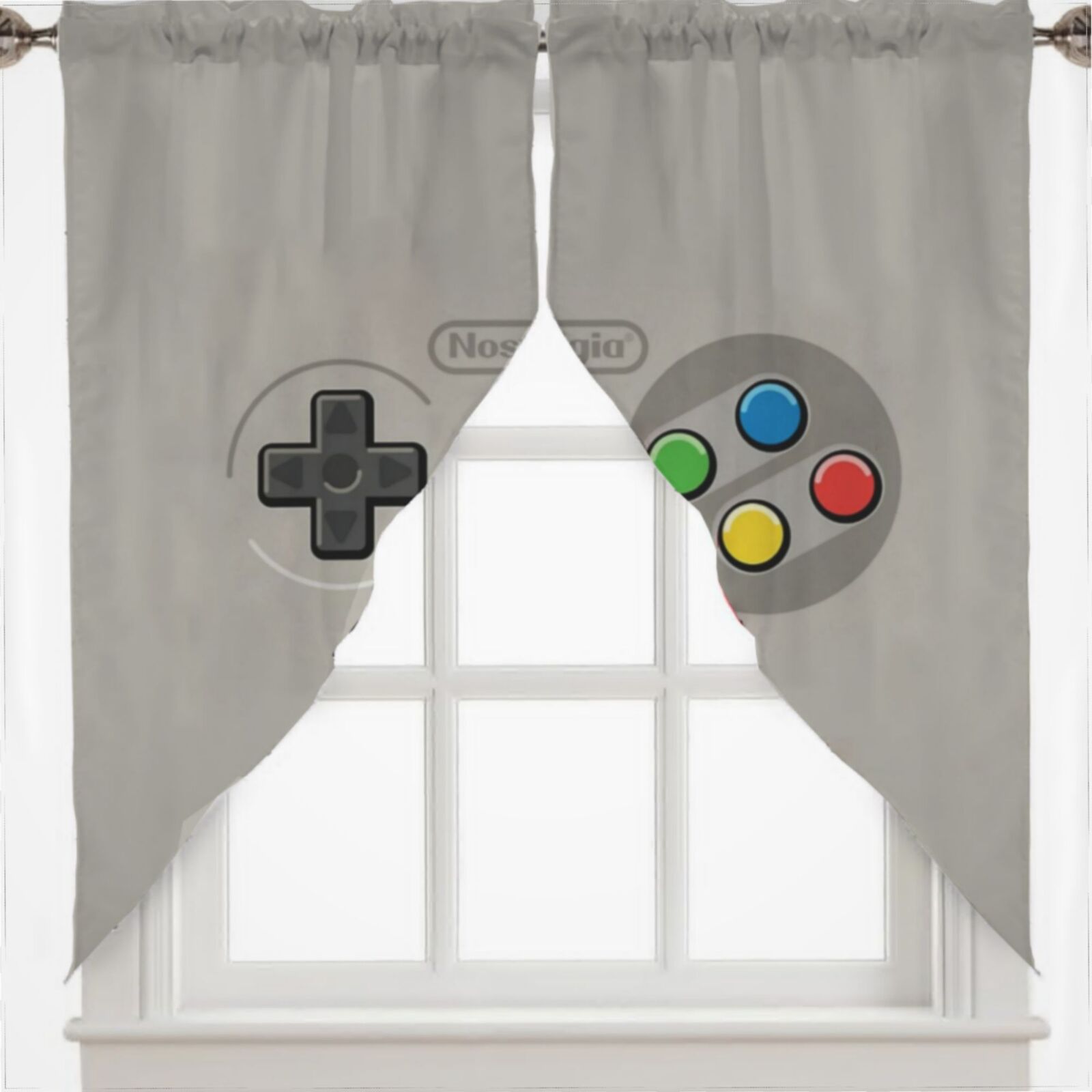 Retro Video Game Turbo Controller Swag Valances For Windows 2 Pack For ...