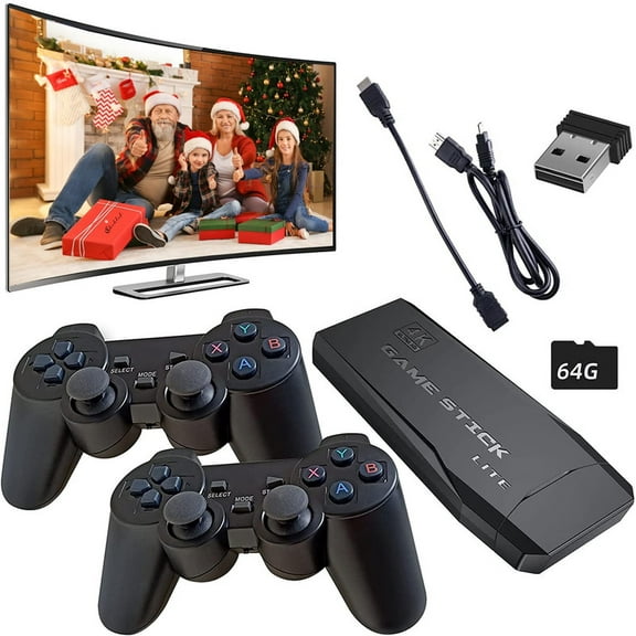 Retro Video Play Machine - Plug and Play Video Plays, Retroxplug Play - 2025 Retro Playing Machine Built in 20000+ Plays with Dual 2.4G Wireless Controllers (M8-64G)