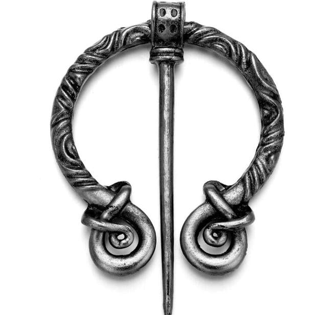 Vintage Viking Brooch Set - 2 Piece Medieval Cloak Pin For Shawls, Scarves & Clothing, Gold Tone Norse Jewelry - View #8