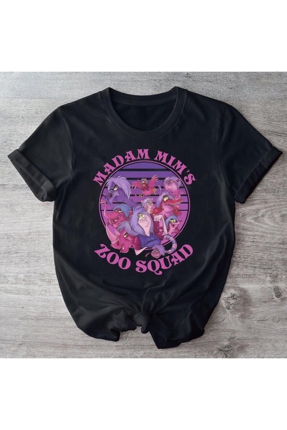 Retro Villain Inspired Graphic Tee, Magical Zoo Squad Shirt for Family Vacation