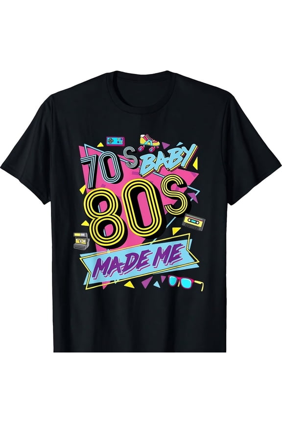 Retro Vintage 70's 80's Made Me Nostaia Clic T-Shirt