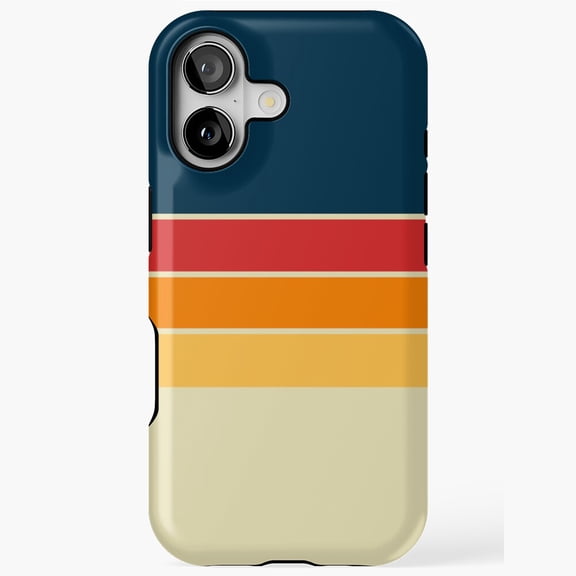 Retro Vintage 70s Stripe Phone Cover for iPhone 11 12 13 14 15 16 17 Pro Max