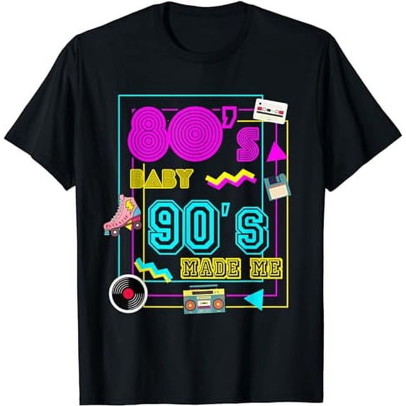 Retro Vintage 80's Baby 90's Made Me Nostalgia Classic T-Shirt