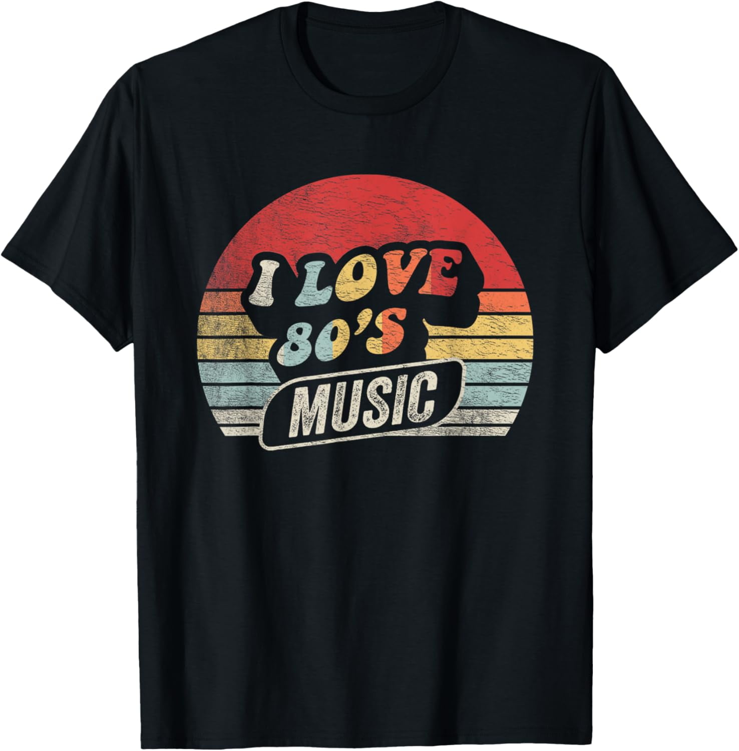 Retro Vintage 80's Music Shirt I Love 80s Music 80s Bands T-Shirt