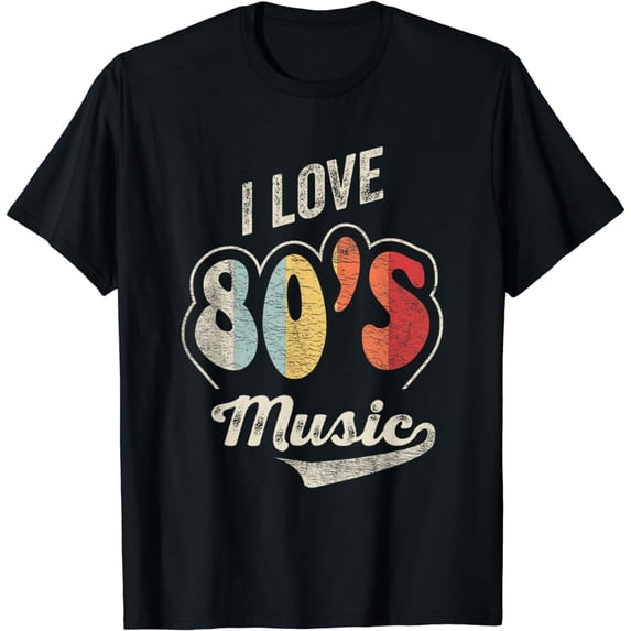 Retro Vintage 80's Music Shirt I Love 80s Music 80s Bands T-Shirt