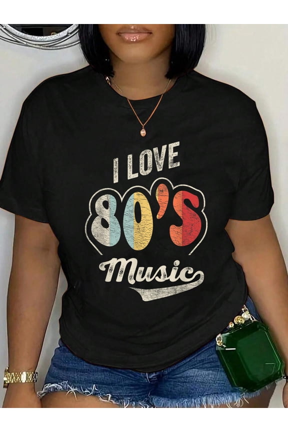 Retro Vintage 80's Music Shirt I Love 80s Music 80s Bands T-Shirt