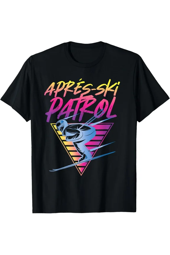 Retro Vintage 80s Apres Ski Patrol Funny Ski Trip Graphic Unisex T-Shirt ,up to size 5XL