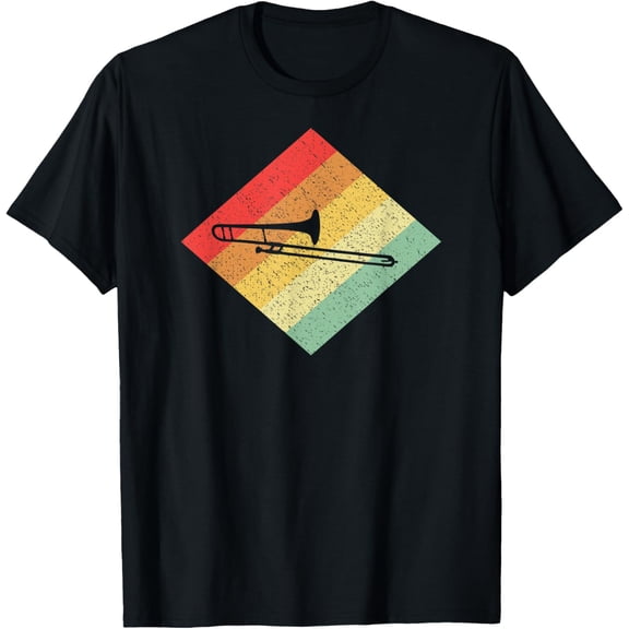 Retro Vintage 80s Trombone Gift For Trombone Players T-Shirt