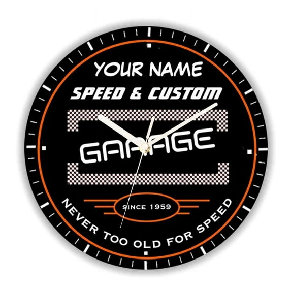 Retro Vintage American Classic Garage Wall Clock for Car Service Repair Large Wall Watch Auto Workshop Mechanic Home Decor Gift（10 Inch）