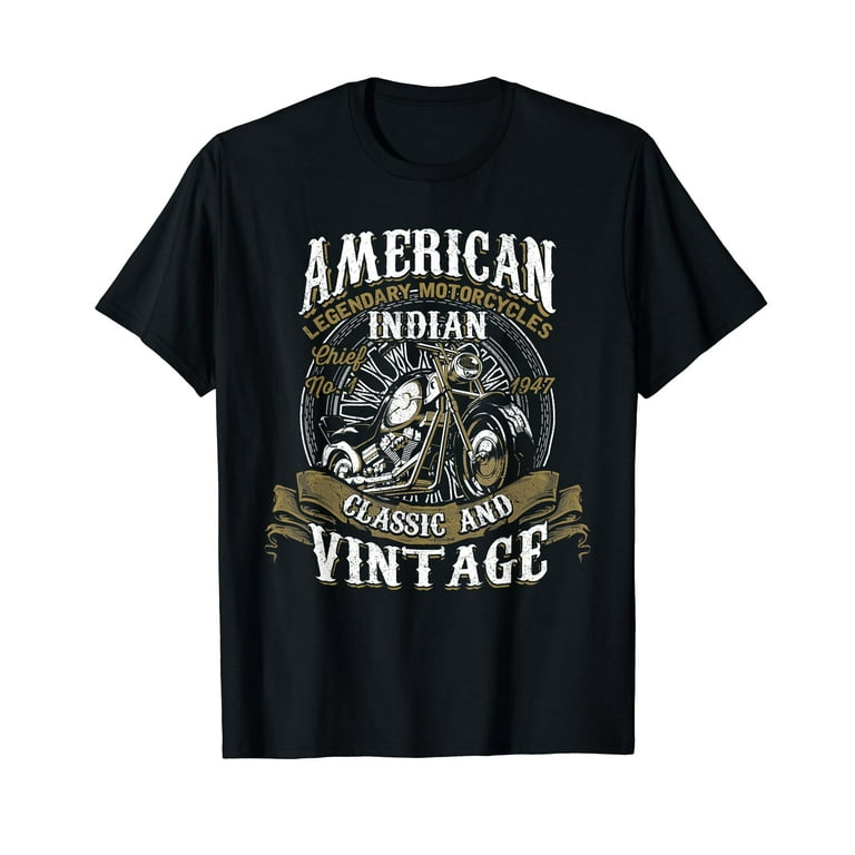 Retro Vintage American Motorcycle Indian For Old Biker Gifts T-Shirt Retro Vintage American Motorcycle Indian For Old Biker Gifts T-Shirt