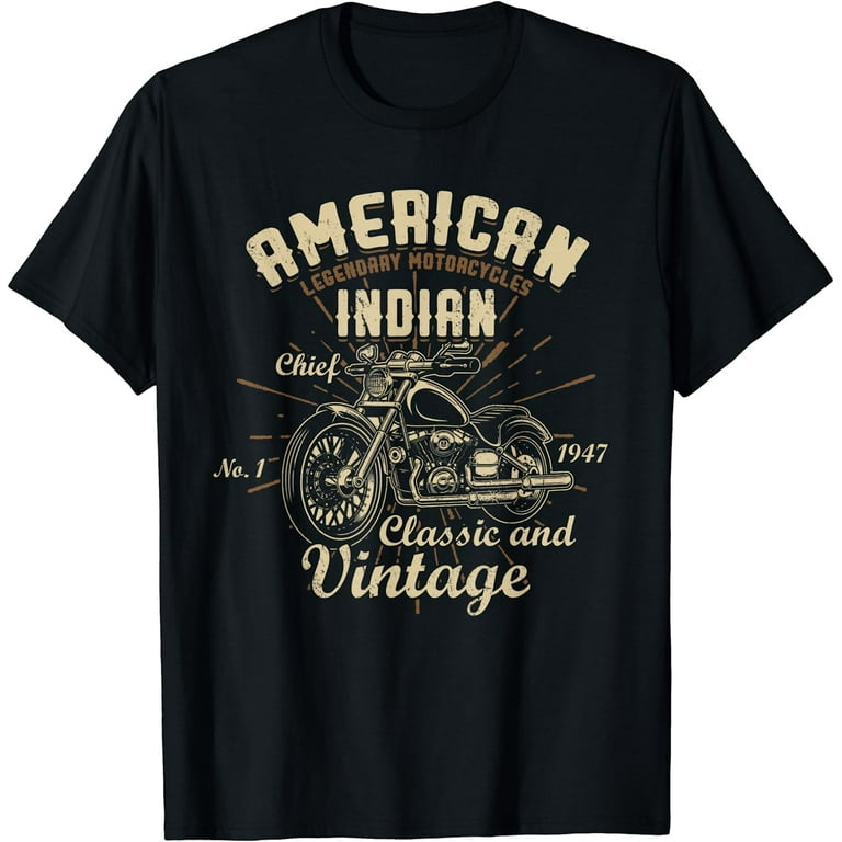 Retro Vintage Native American Distressed Motorcycle Design Retro Vintage Native American Distressed Motorcycle Design