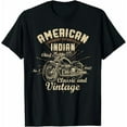 thumbnail image 1 of Retro Vintage American Motorcycle Indian for Old Biker T-Shirt, 1 of 5