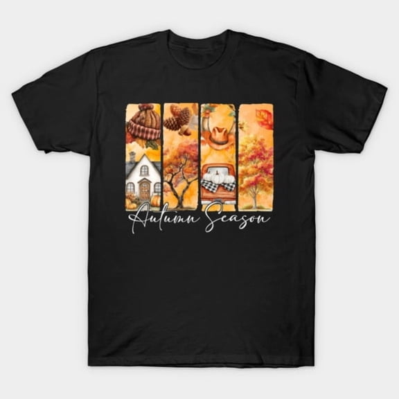 Retro Vintage Autumn Season Fall Vibes Cozy Season G2175 Unisex T-Shirt, Up to Size 5XL