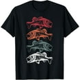 thumbnail image 1 of Retro Vintage Bass Fishing Fisherman Father's Day Gift Men T-Shirt, 1 of 4