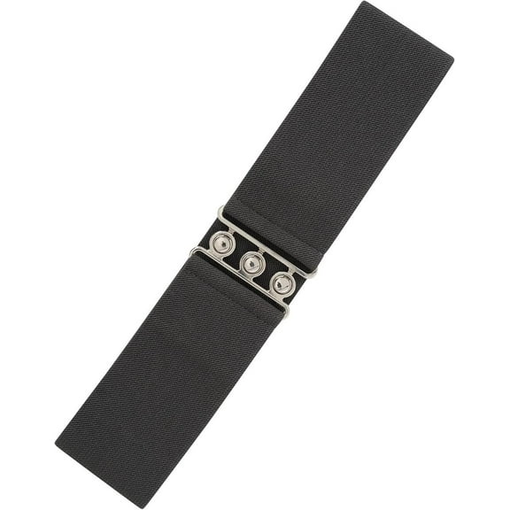 Retro Vintage Belt | Elastic Women's Belt |50s Nurse Stretchy Belt With Silver Buckle & Clasp | Waist Elasticated Belt