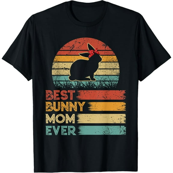 Retro Vintage Best Bunny Mom Ever Shirts Animals Lover T-Shirt
