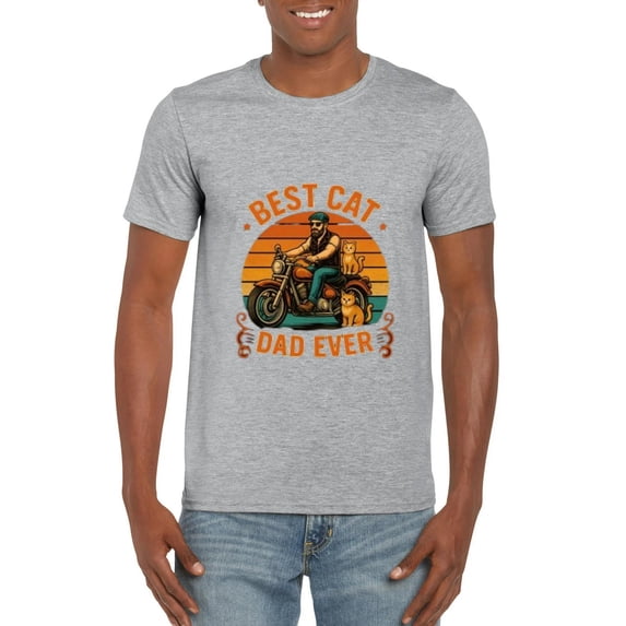 Retro Vintage Best Cat Dad Ever Fathers Day Funny Father T-Shirt, for men & women, up to size 5XL
