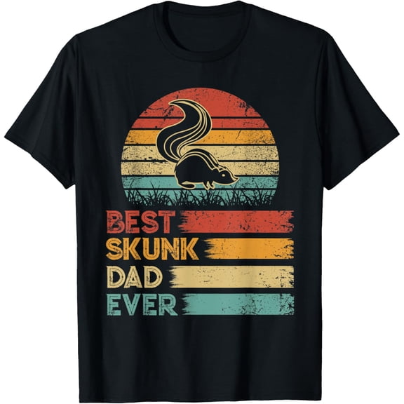 Retro Vintage Best Skunk Dad Ever Shirts Animals Lover T-Shirt