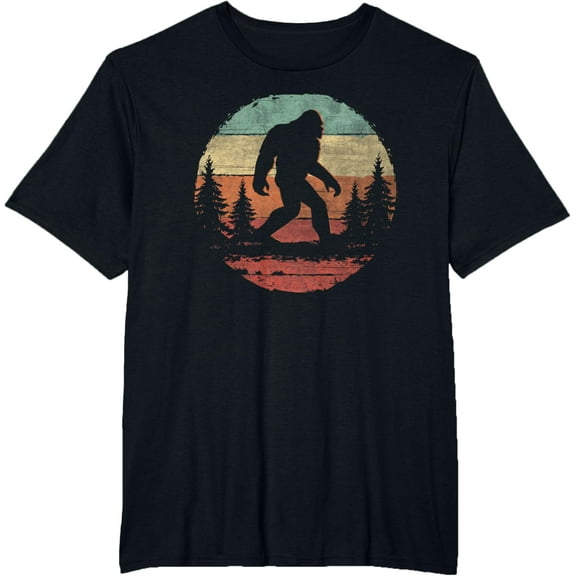 Retro Vintage Bigfoot Shirt Hide and Seek T Shirt T-ShirtMen and women, Black T-shirt, size: Extra large