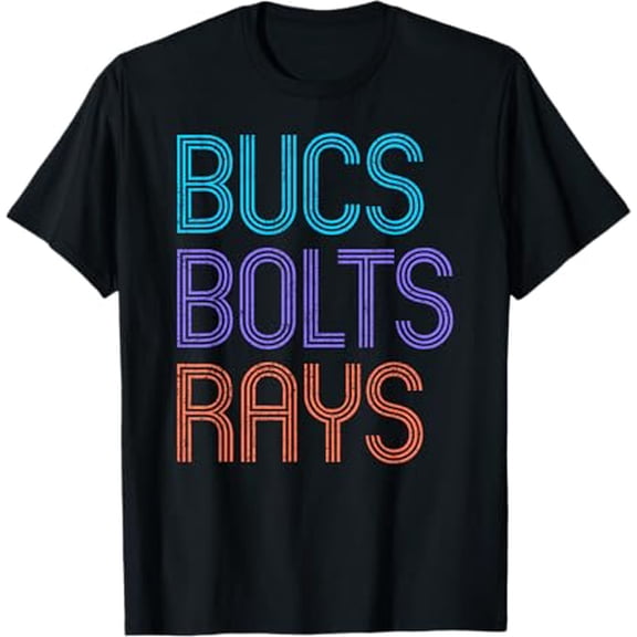 Retro Vintage Bucs Bolts Rays T-Shirt