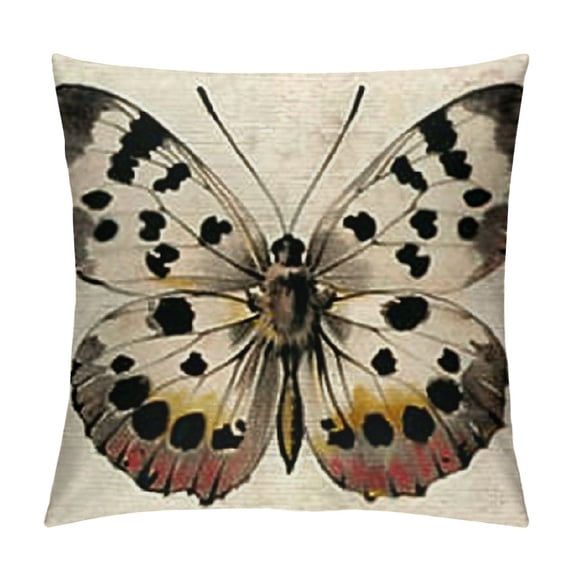 Retro Vintage Butterfly Pillow Covers  Lumbar Pillowcase  Rectangle Throw Pillow Cases Floral Pillows Butterflies Decorative Pillows for Sofa Couch Living Room Outdoor