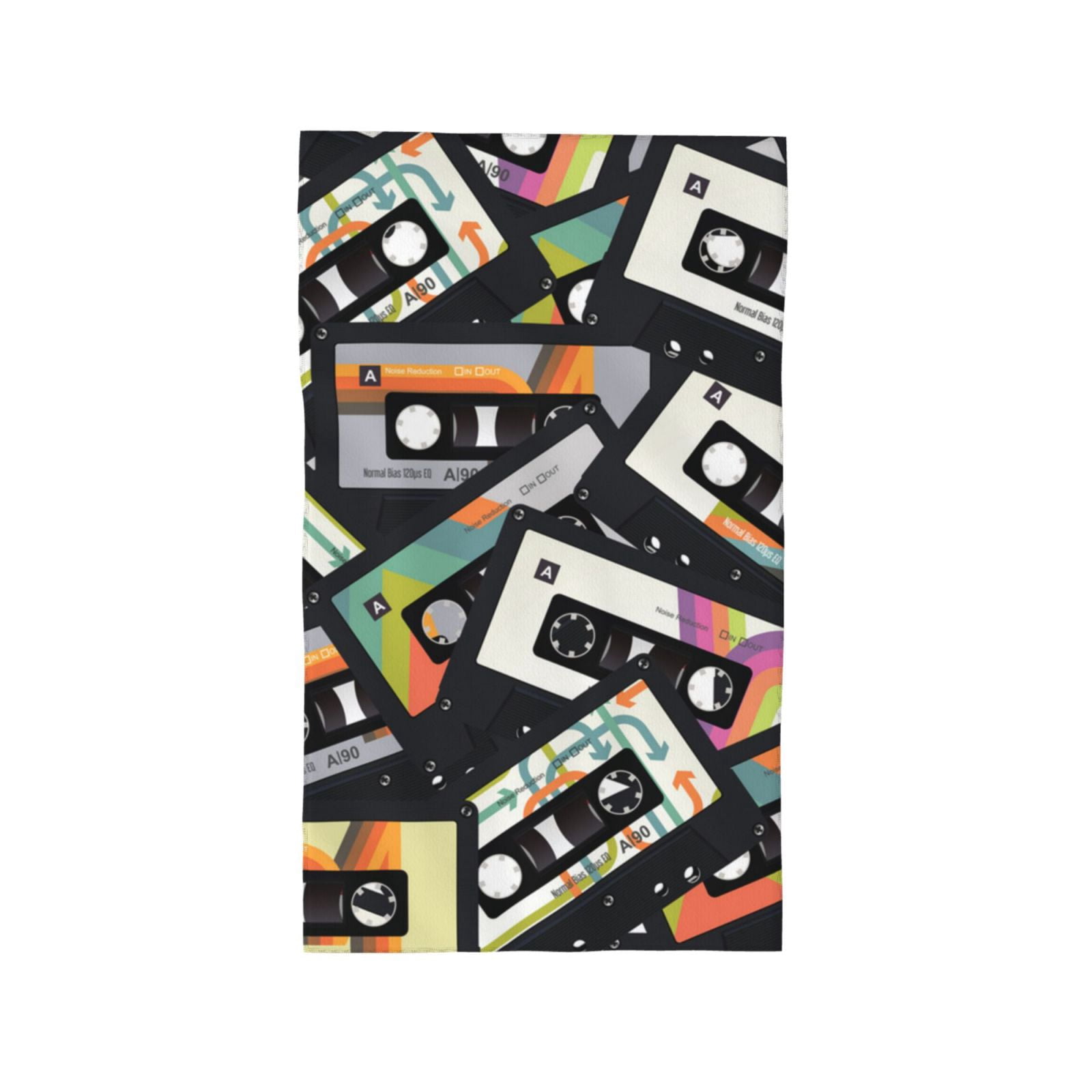 Retro Vintage Cassette Tape 27.5" x 16" Ultra Soft Hand Towel, Face Wash Cloth for Bathroom, Gym, Travel, Pool