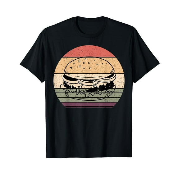 Retro Vintage Cheeseburger Fast Food Burger Lover T-Shirt