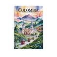 thumbnail image 1 of Retro Vintage City Travel Poster of Manizales with Historic Streets And Classic Details Canvas Poster, 1 of 8
