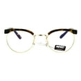thumbnail image 1 of Retro Vintage Classic Half Rim Round Oval Clear Lens Eye Glasses Tortoise Gold, 1 of 4