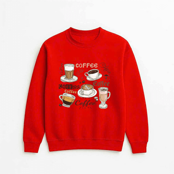 Retro Vintage Coffee Lover Casual Everyday Outfit Inspired Graphic Style Sweatshirt, up to size 5XL