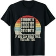thumbnail image 1 of Retro Vintage Computer Binary Code Programmer Developer Geek T-Shirt, 1 of 4