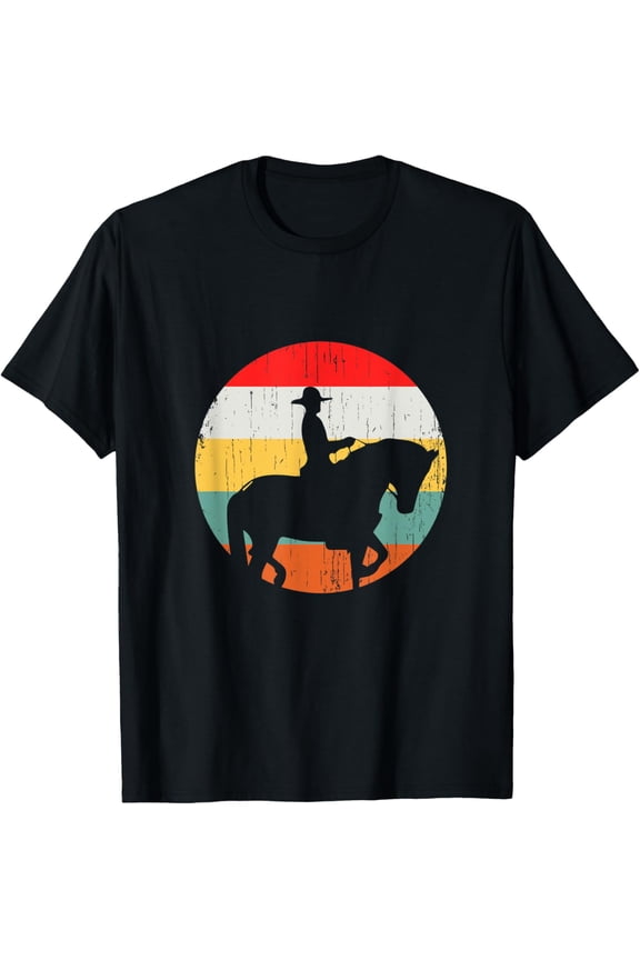 Retro Vintage Cowboy Silhouette Bull Riding MP T-Shirt