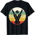thumbnail image 1 of Retro Vintage Cricket Game Cricket Lovers Cricket Player T-Shirt men and women can wear, black, white, gifts, 1 of 4