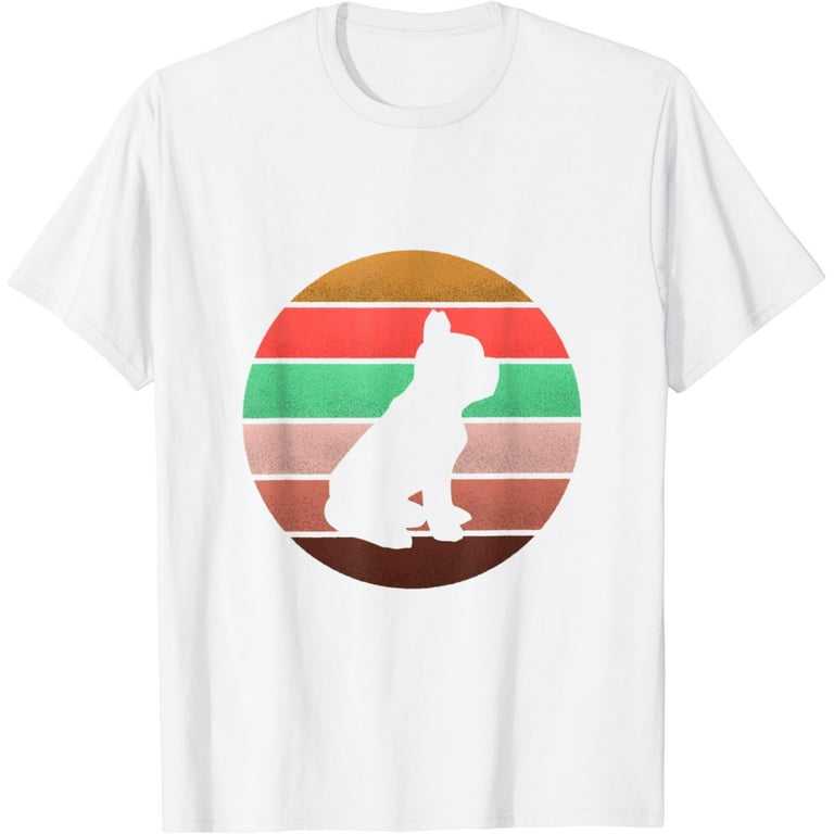 Retro Vintage 70s Silhouette Boston Terrier Dog T-Shirt Retro Vintage 70s Silhouette Boston Terrier Dog T-Shirt