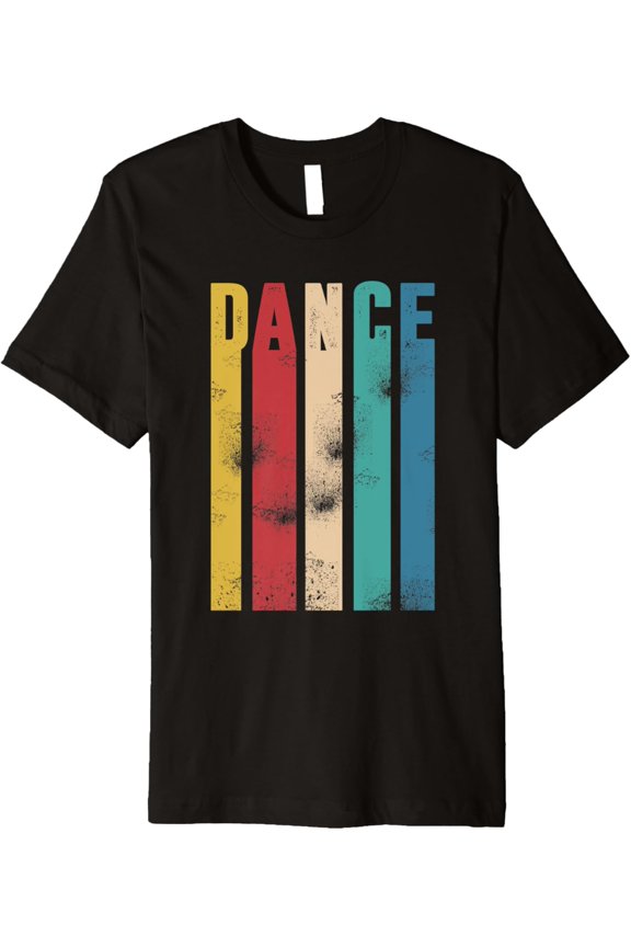 Retro Vintage Dance Design - Dancing Gift For Dancer Premium T-ShirtMen and women, Black T-shirt, size: Extra large S-4XL