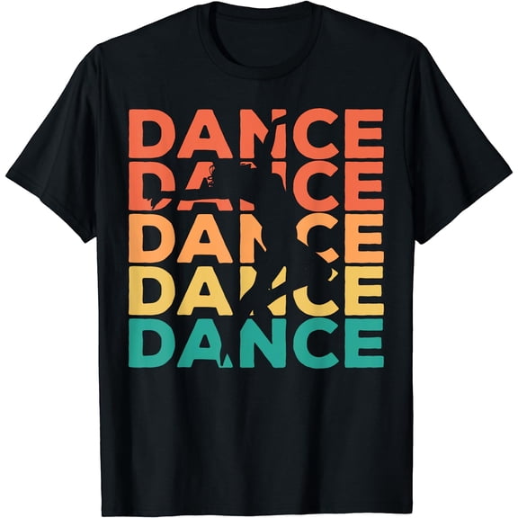 Retro Vintage Dancing Gift For Dancers T-Shirt Black Small