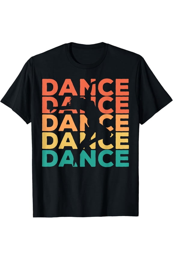 Retro Vintage Dancing Gift for Dancers T-Shirt Small- Classic Unisex 100% Cotton Crew Neck T-Shirt Regular Fit Breathable Casual Everyday Wear