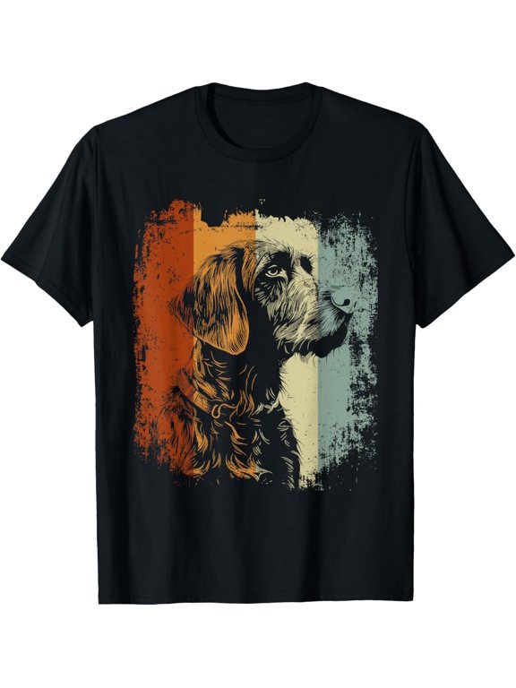 Retro Vintage Design German Wirehaired Pointer Dog T-Shirt